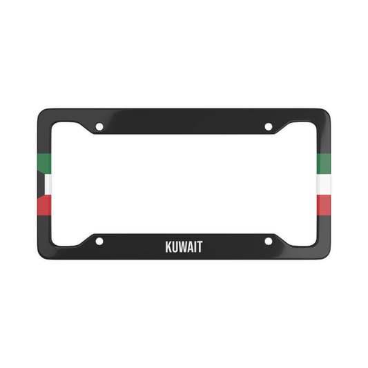 Kuwait Side Flag Premium License Plate Frame