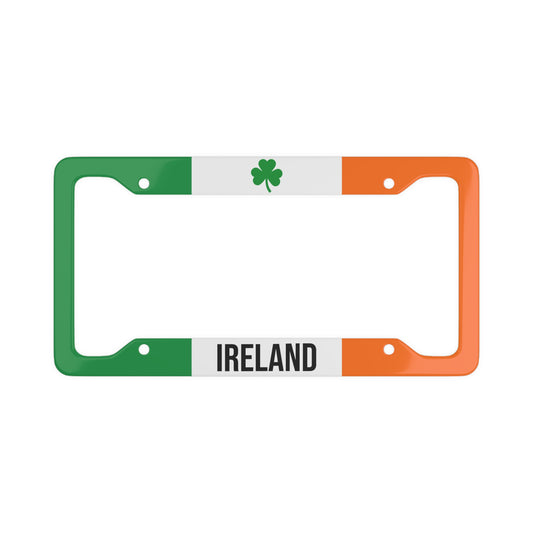 Ireland Flag Colorful Clover Car Plate Frame