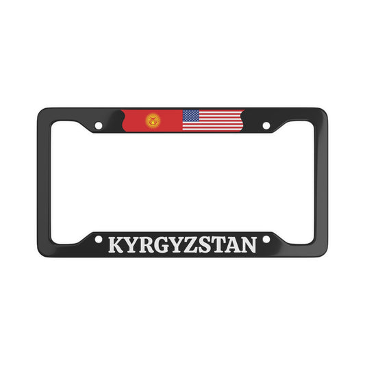 Kyrgyzstan New Flag / USA License Plate Frame