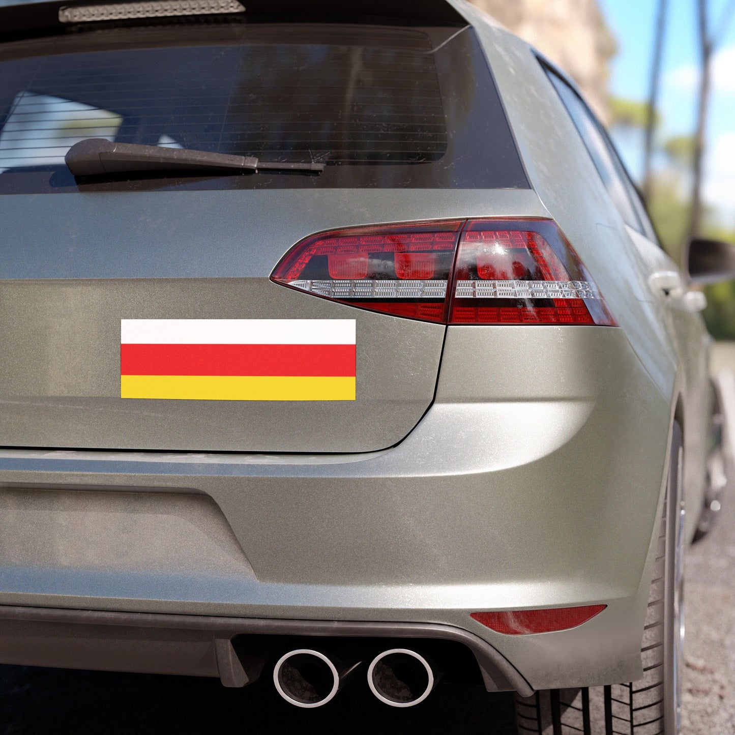 North Ossetia Alania Flag Car Magnet