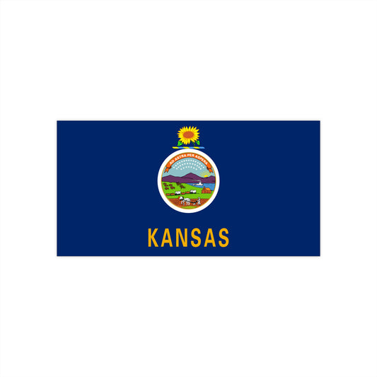 Kansas Flag Bumper Stickers