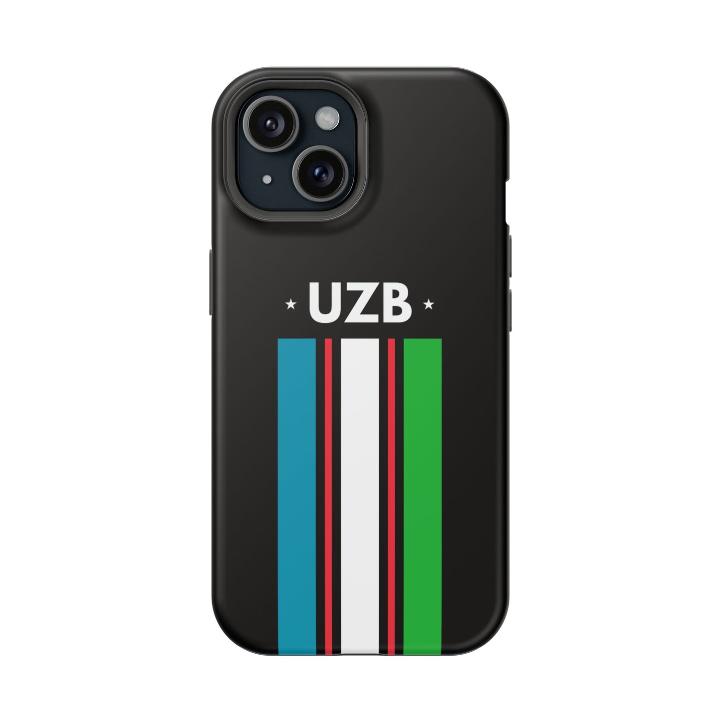 UZB Flag Stripes Phone Case