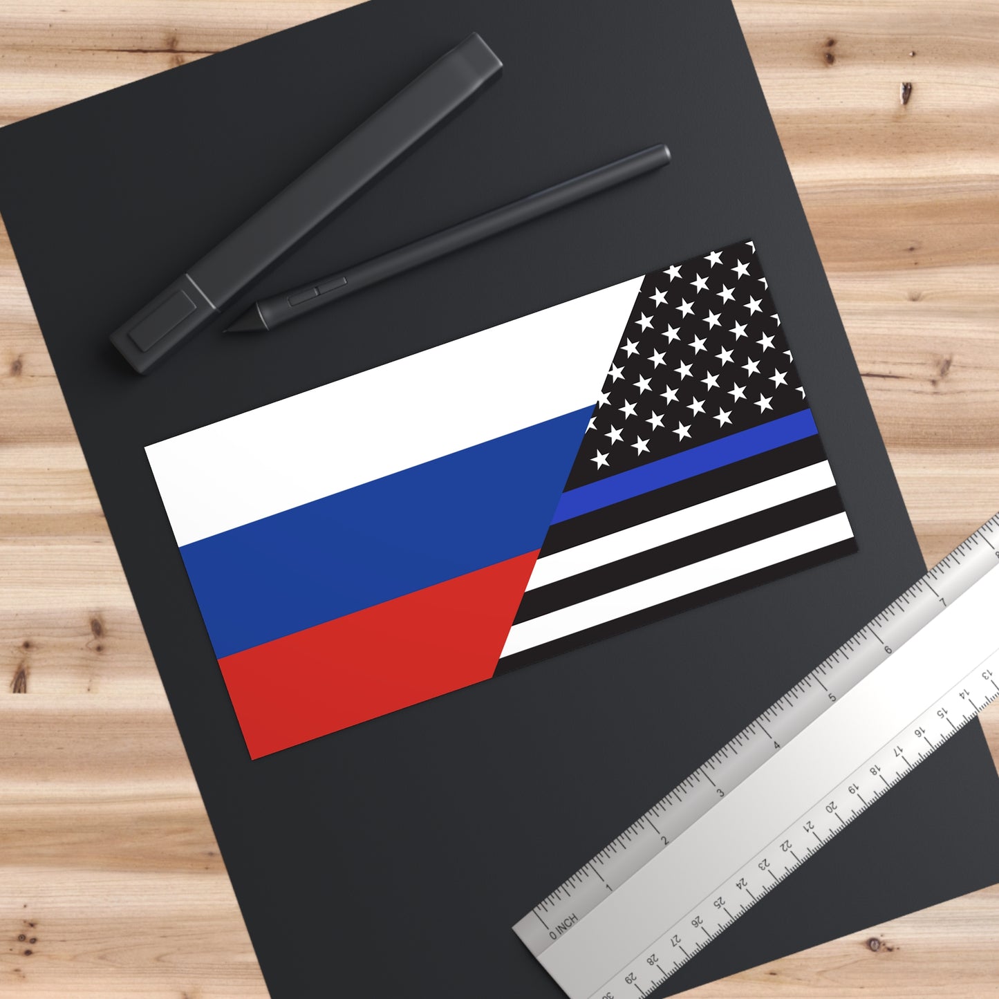 Russians Support US Police Flag Bumper Stickers