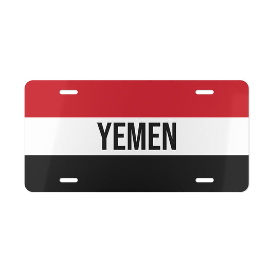 Yemenese Flag Vanity Plate