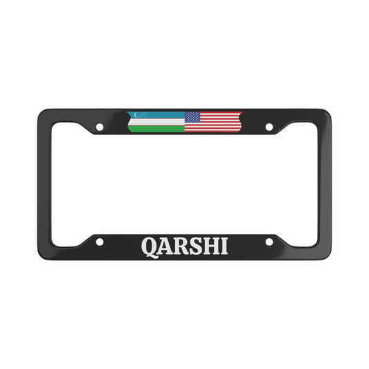 QARSHI with flag License Plate Frame