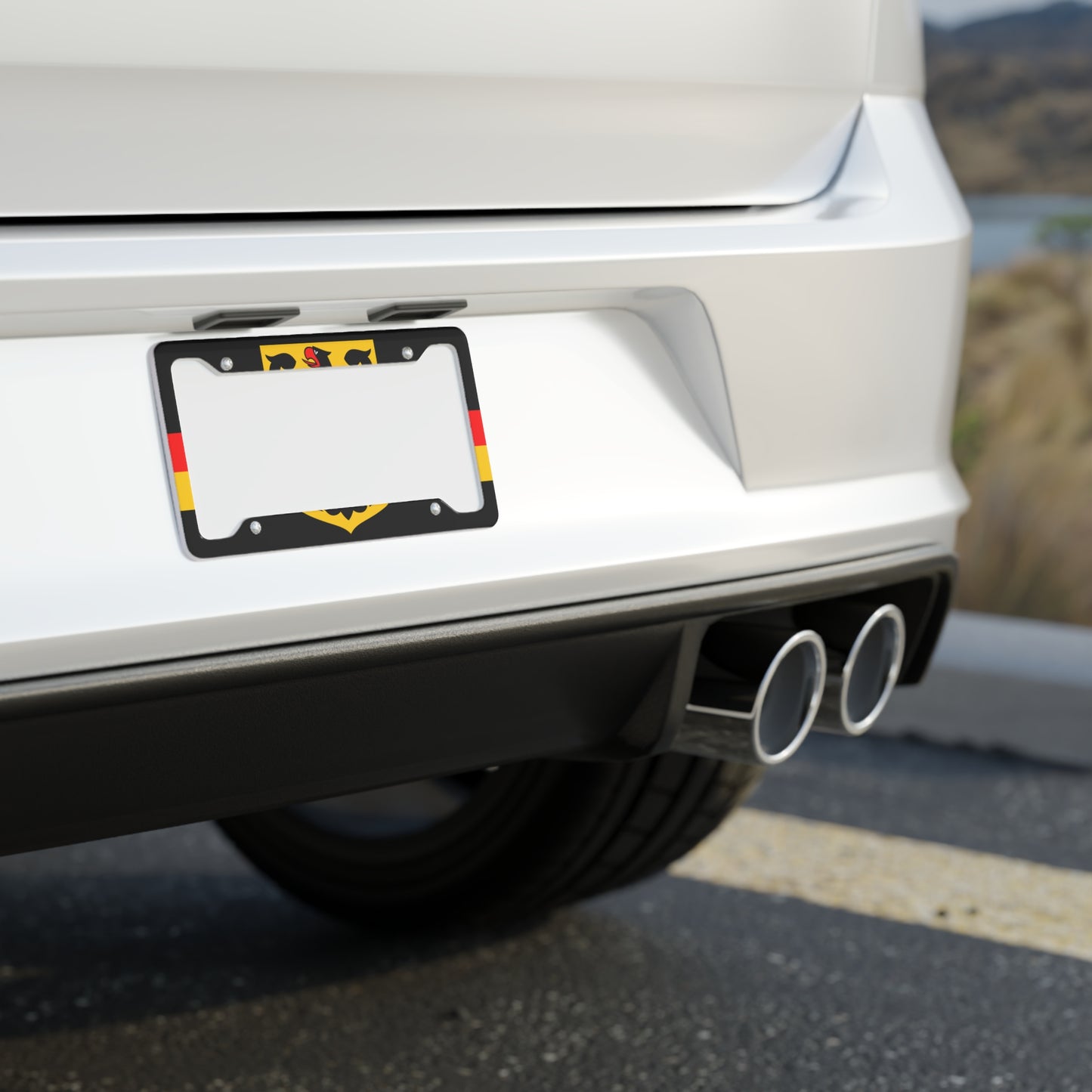 German Coat of Arms with Flag Car Plate Frame