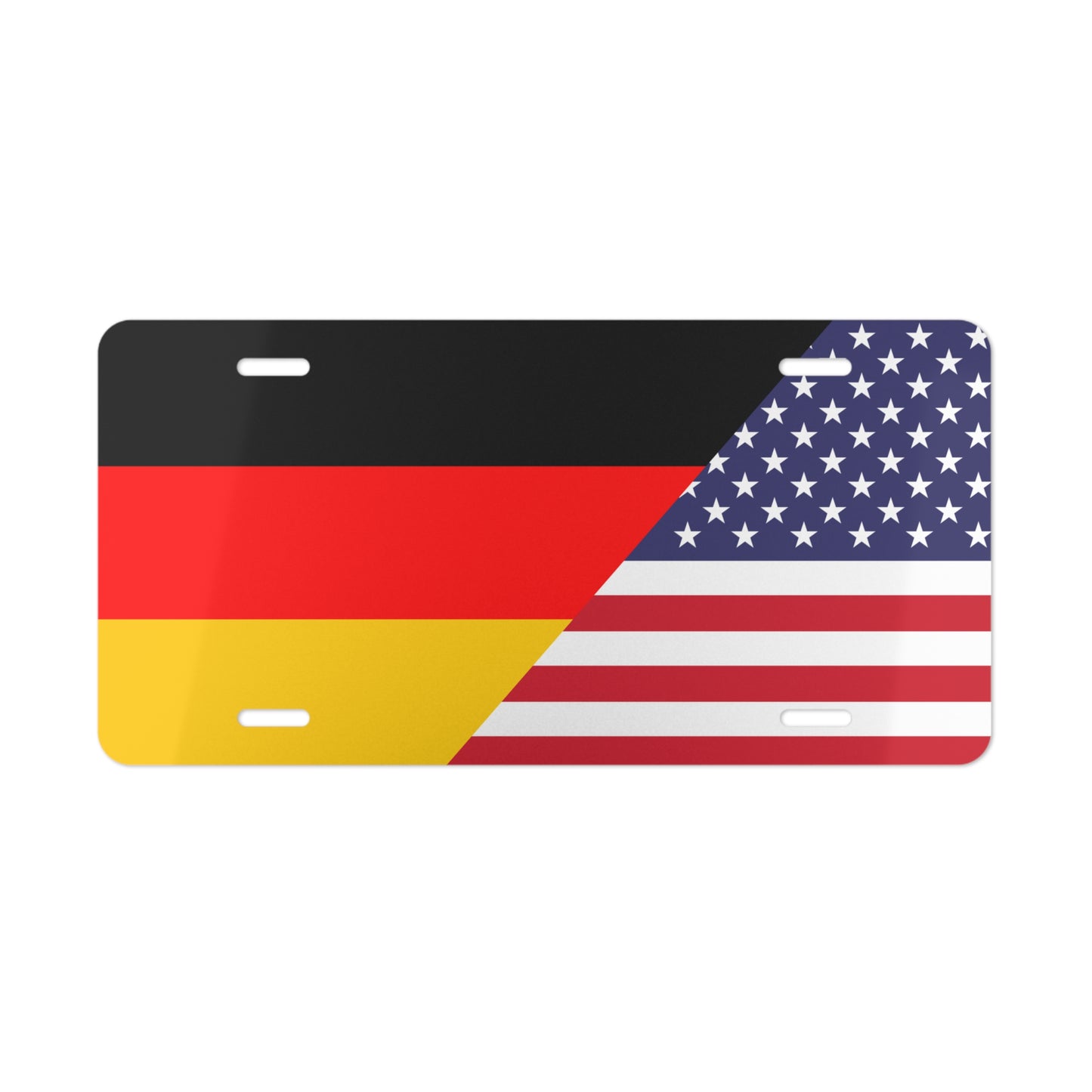 Germany USA Flag Vanity Plate