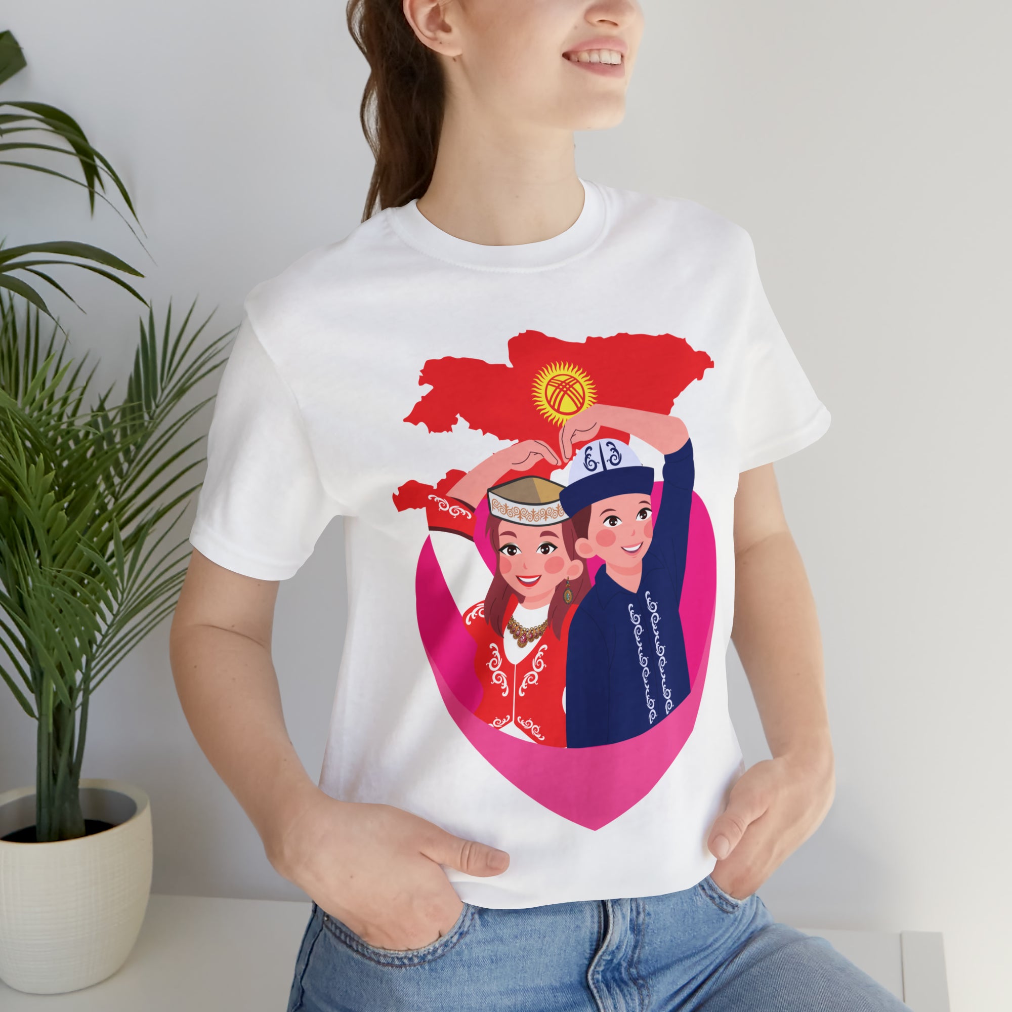 Kyrgyz Couple Unisex Jersey Short Sleeve Tee