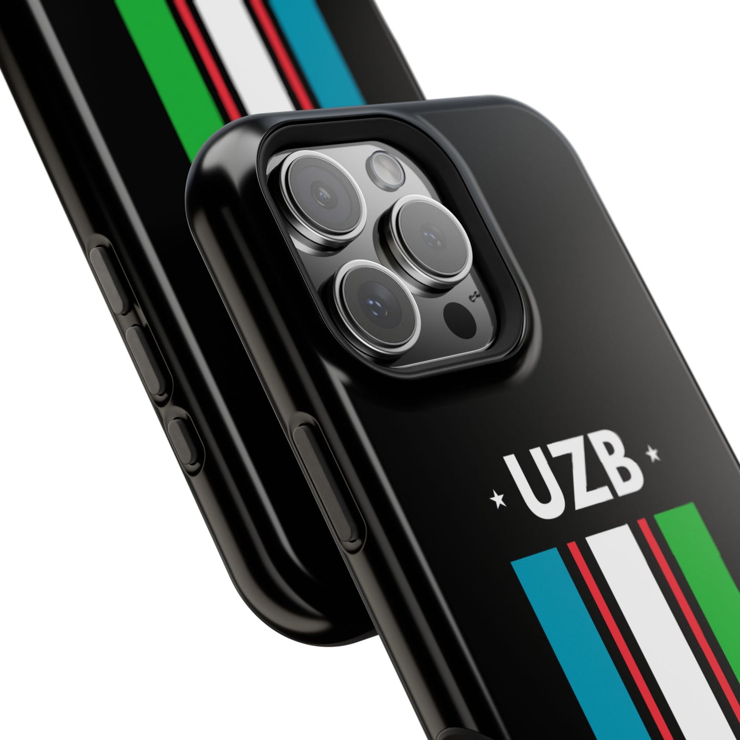 UZB Flag Stripes Phone Case