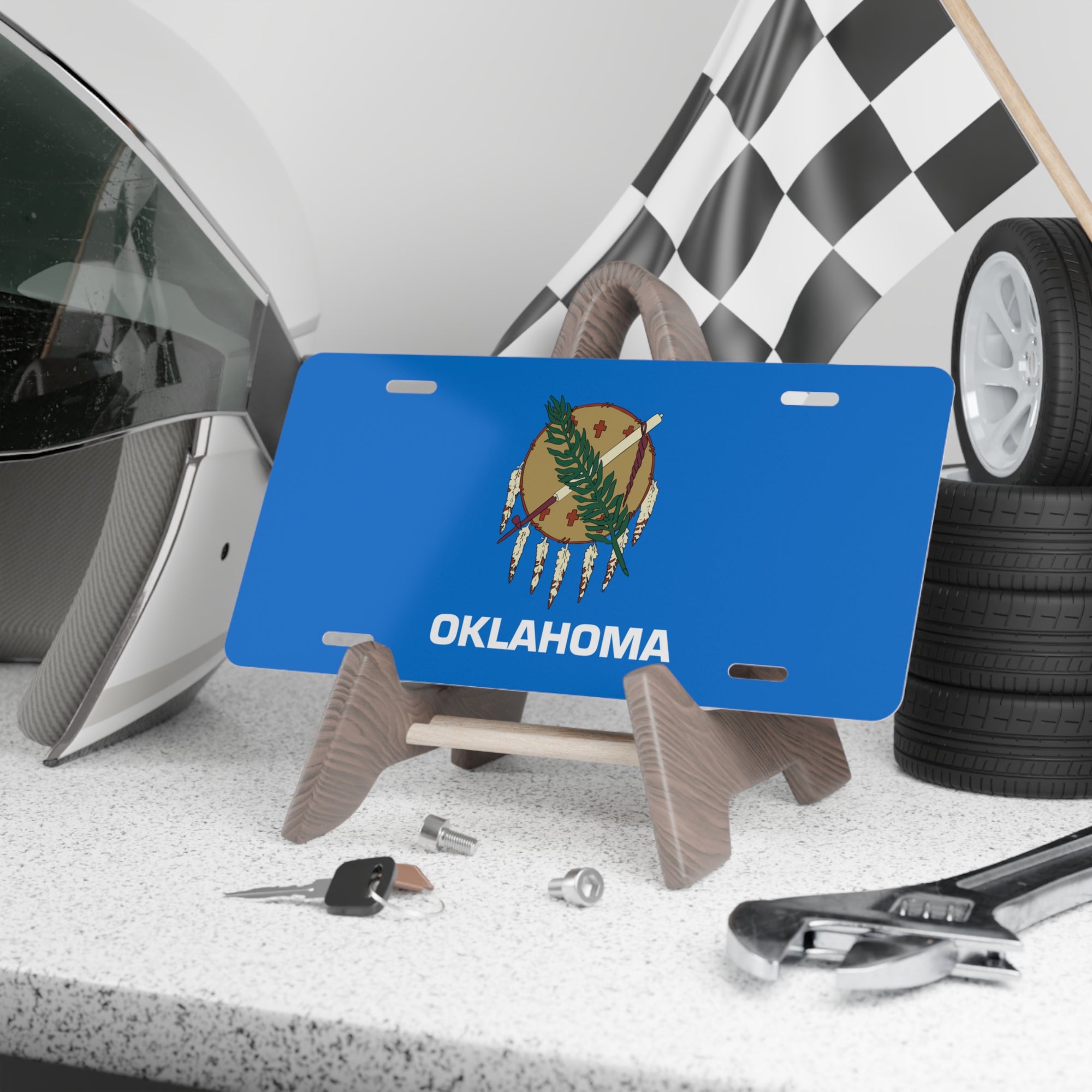 Oklahoma State Flag, USA Vanity Plate