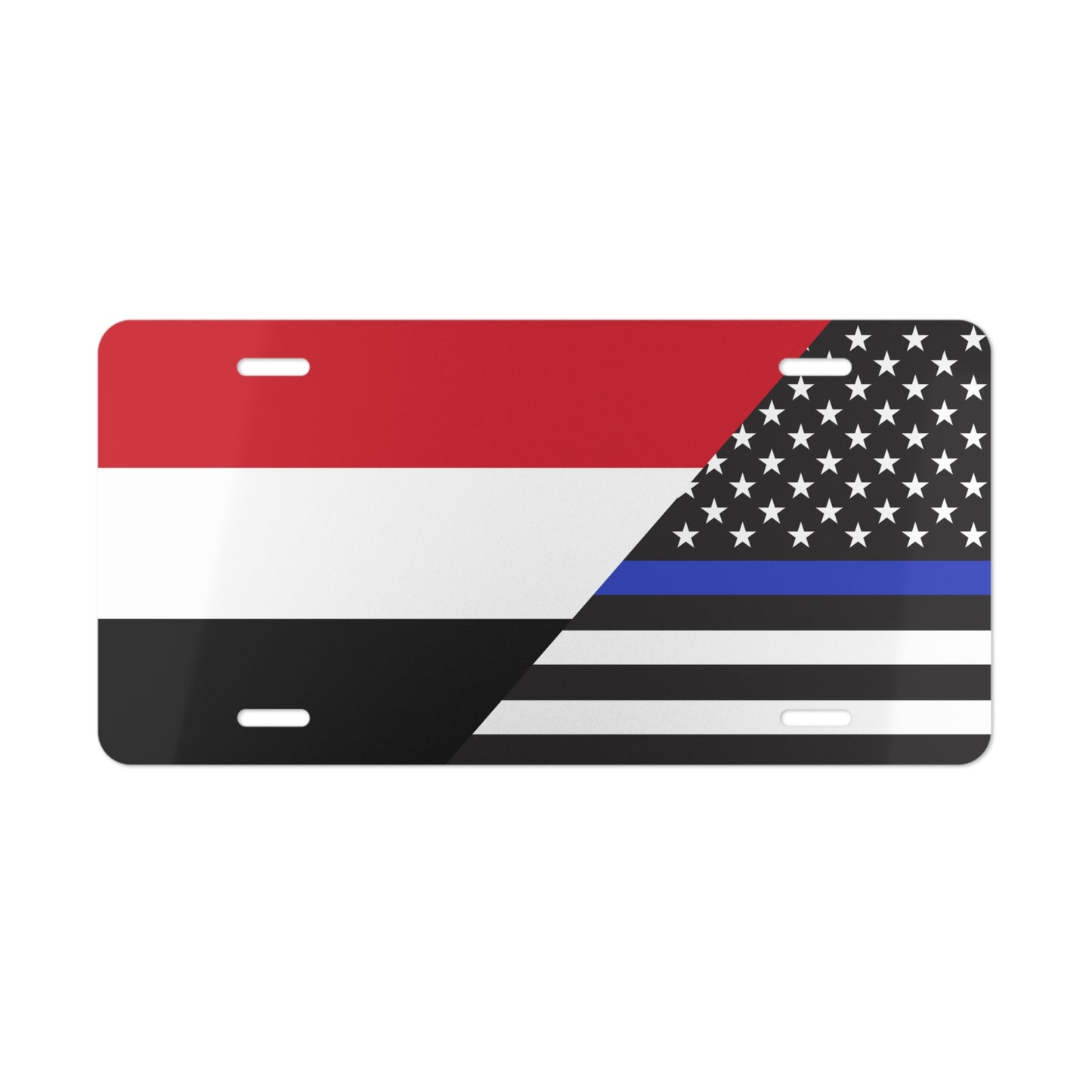 Yemen Support Police Flag Vanity Plate