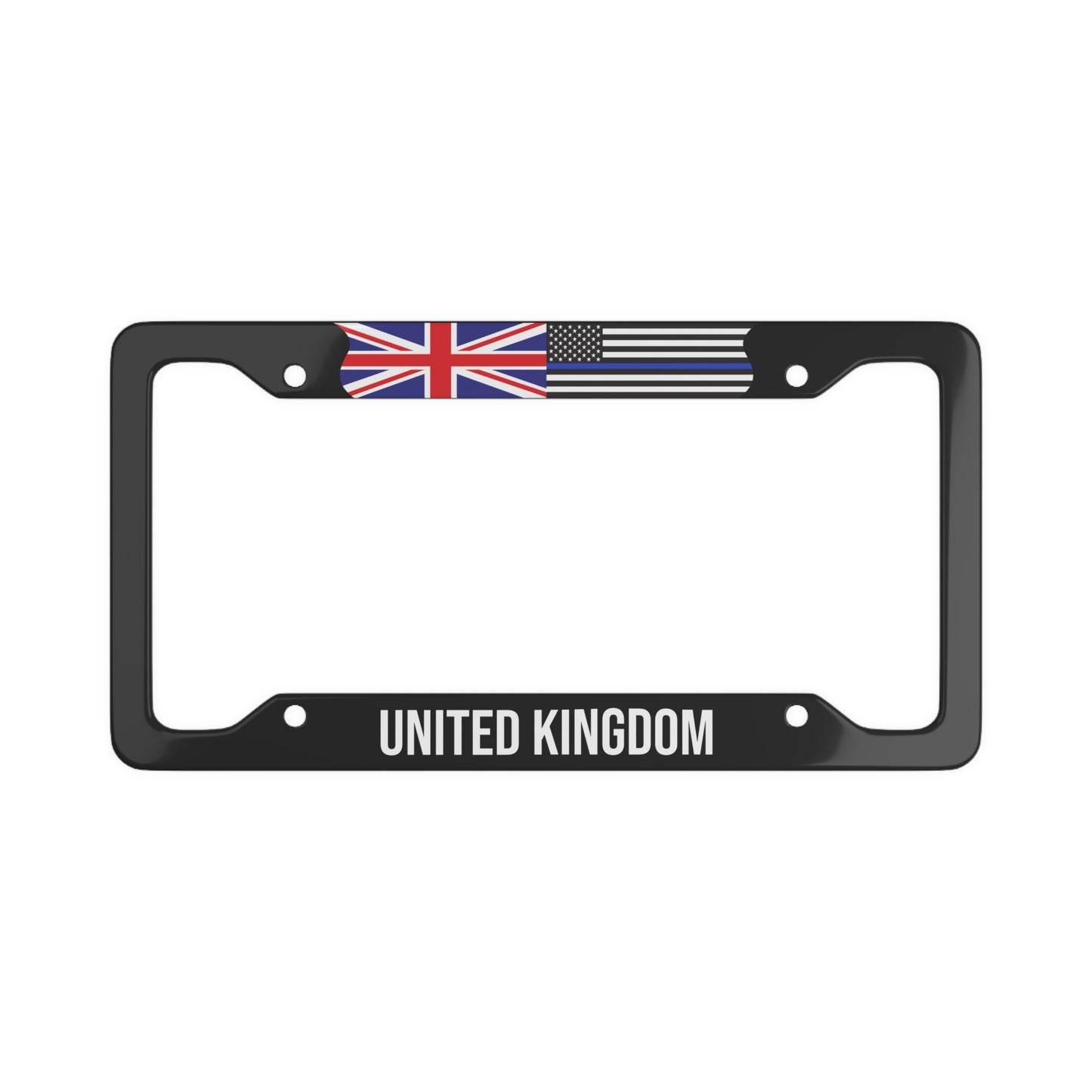 United Kingdom US Law Enforcement Flag Car Plate Frame