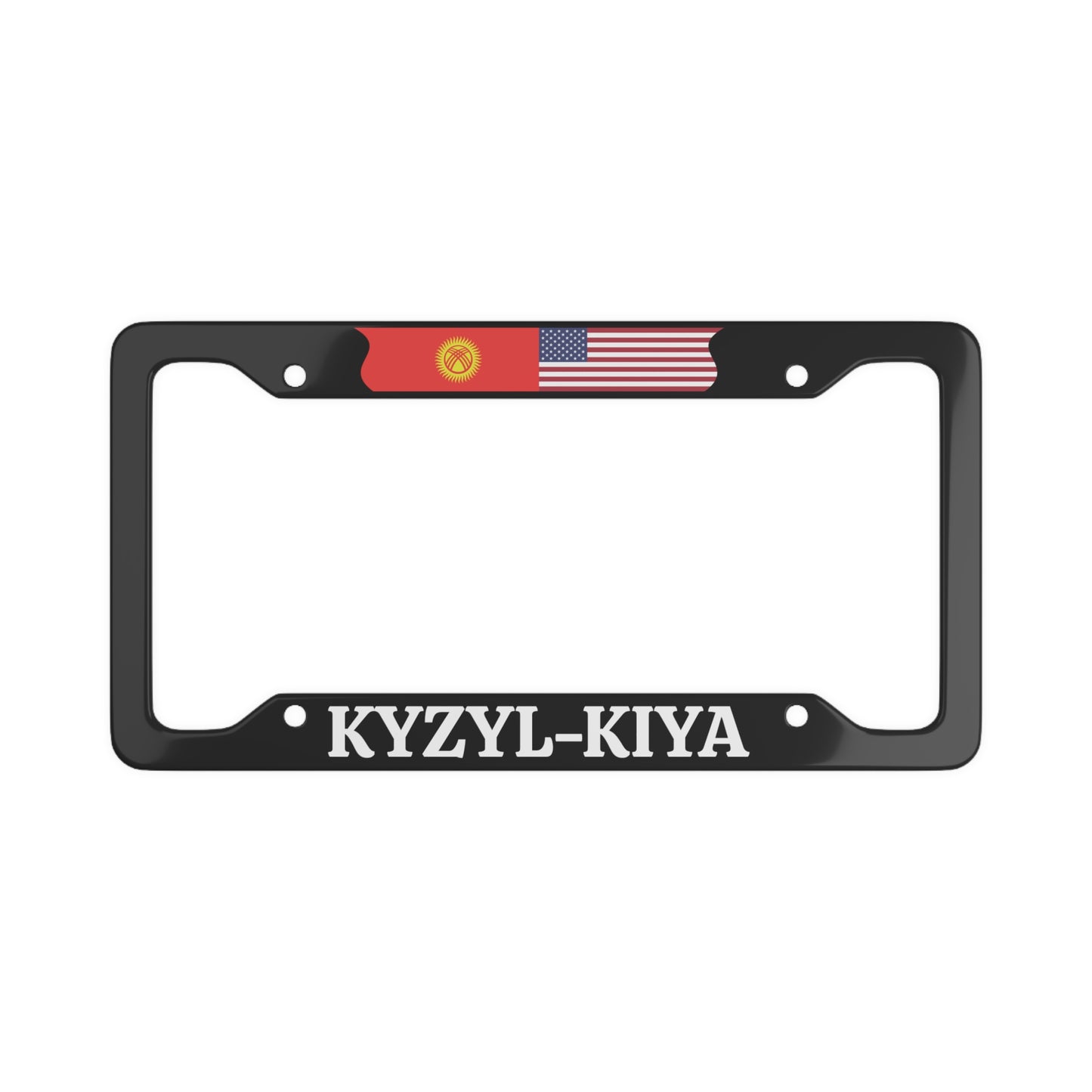 KYZYL-KIYA Kyrgyzstan with flag License Plate Frame
