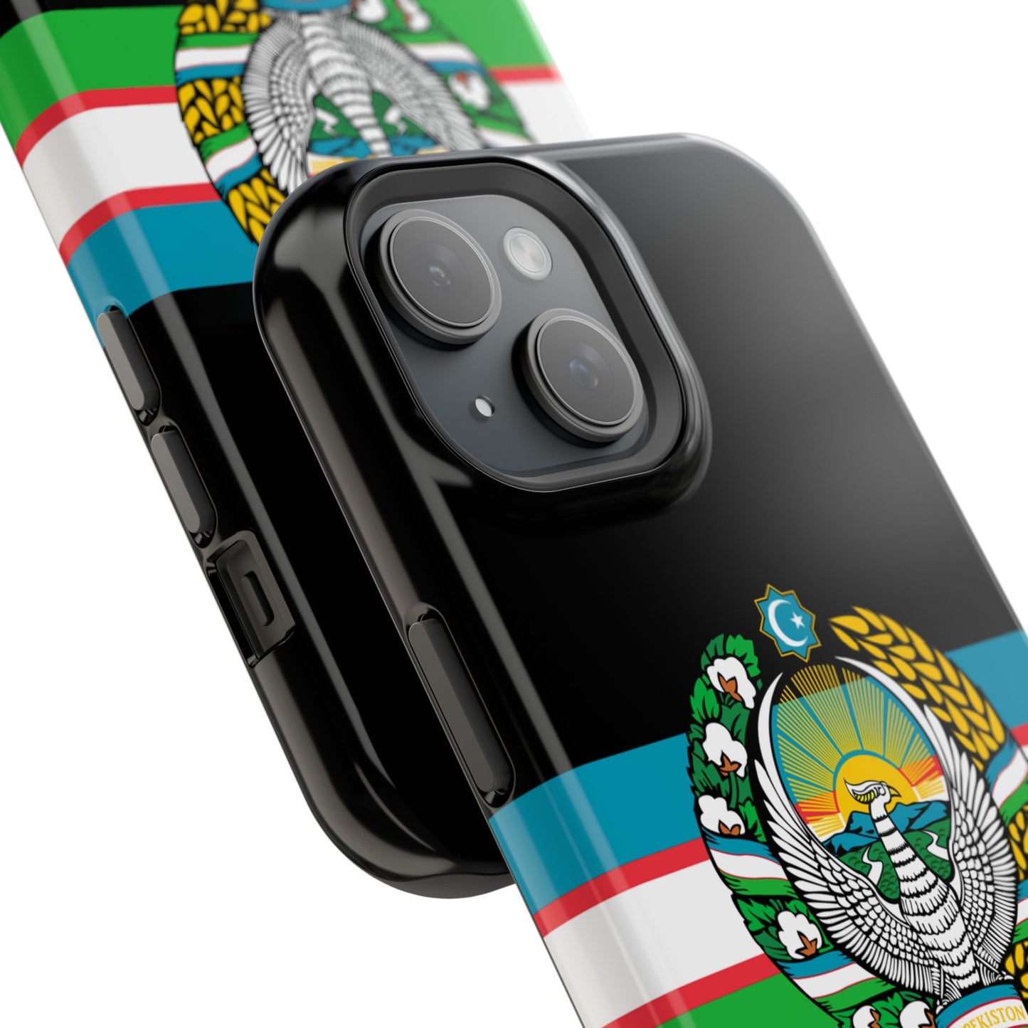 Uzbekistan Flag with Coat of Arms Phone Case