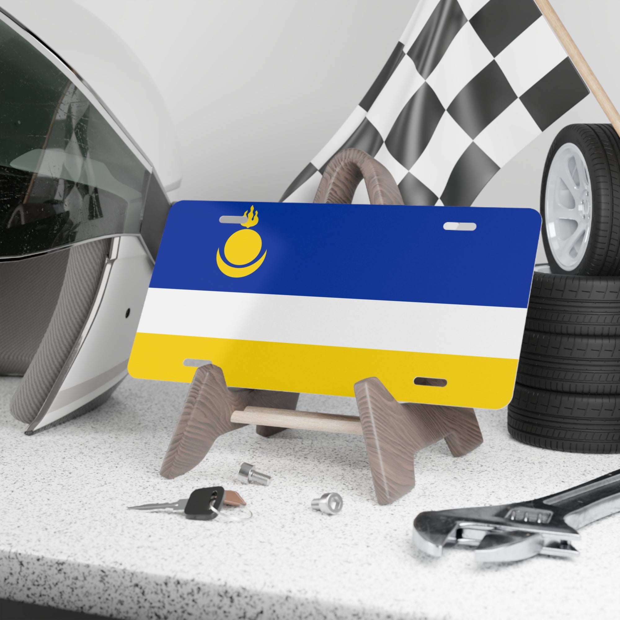 Buryatia Flag Vanity Plate