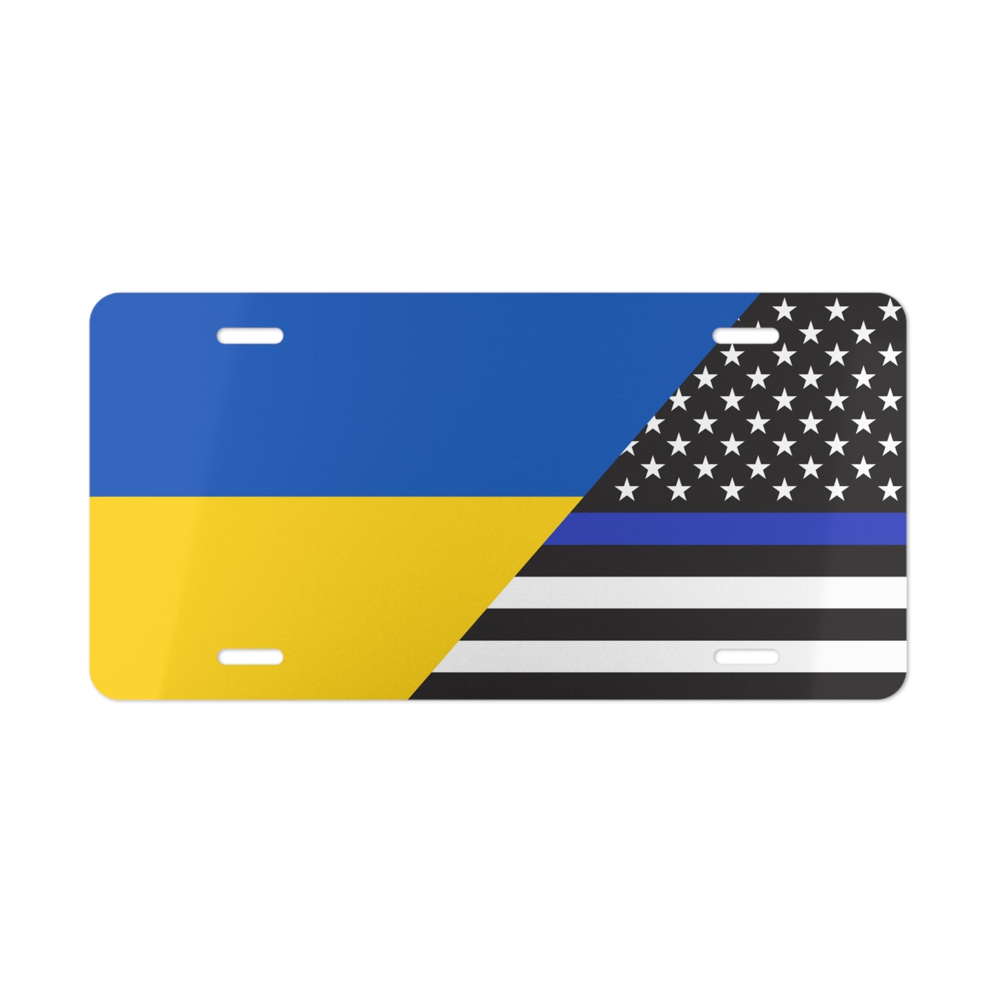 UKR/Law Enforcement Flag Vanity Plate