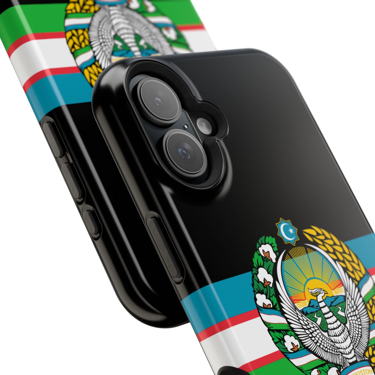 Uzbekistan Flag with Coat of Arms Phone Case