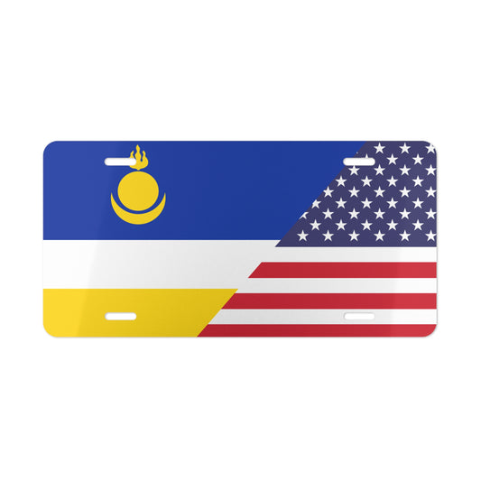 Buryatia USA Flag Vanity Plate