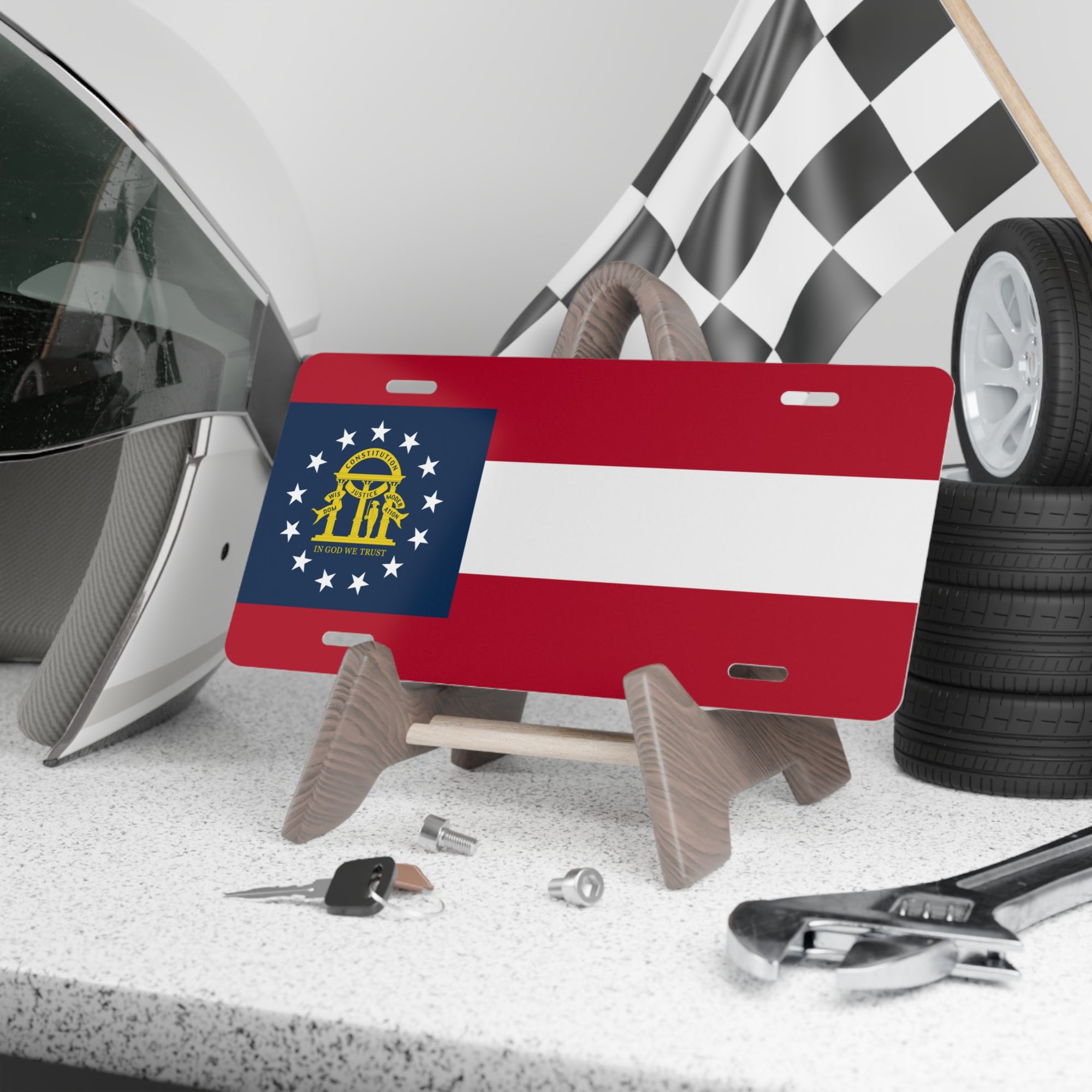Georgia State Flag, USA Vanity Plate