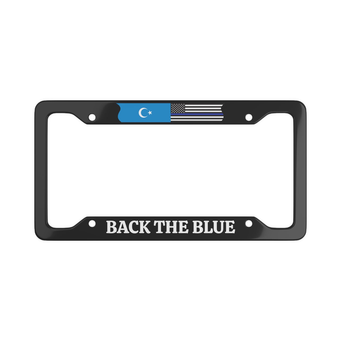 Uyghur Back the Blue, US Law Enforcement Appreciation License Plate Frame