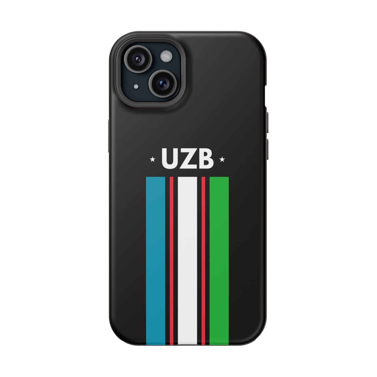 UZB Flag Stripes Phone Case