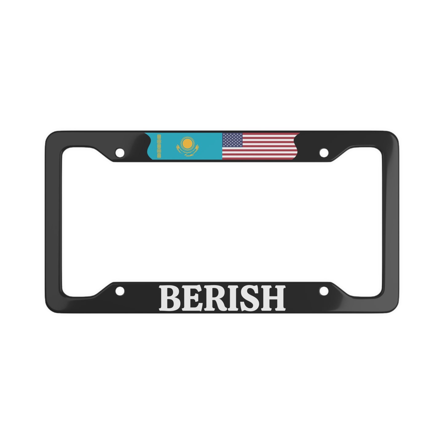 BERISH with flag License Plate Frame