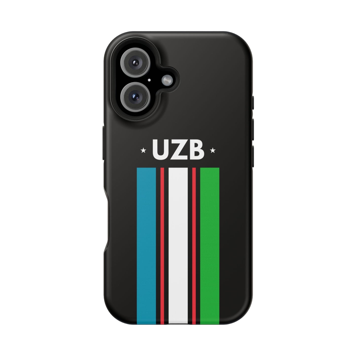 UZB Flag Stripes Phone Case