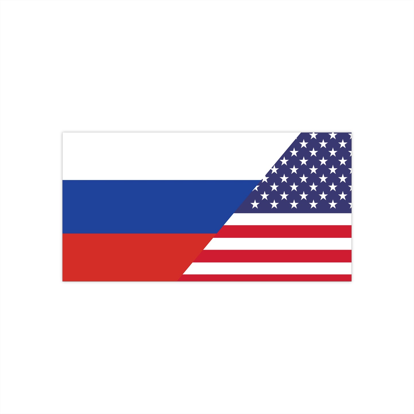 RUS/USA Flag Bumper Sticker