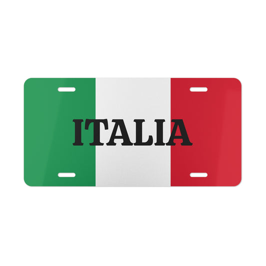 Italia Flag Vanity Plate