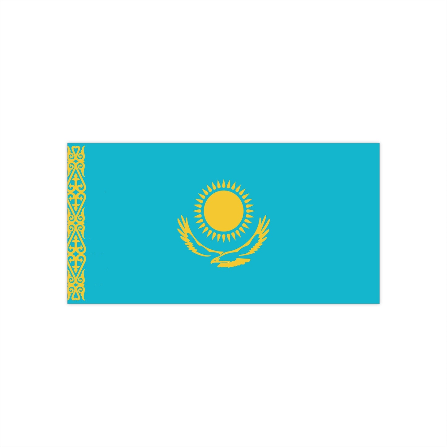 Kazakhstan Flag Bumper Stickers