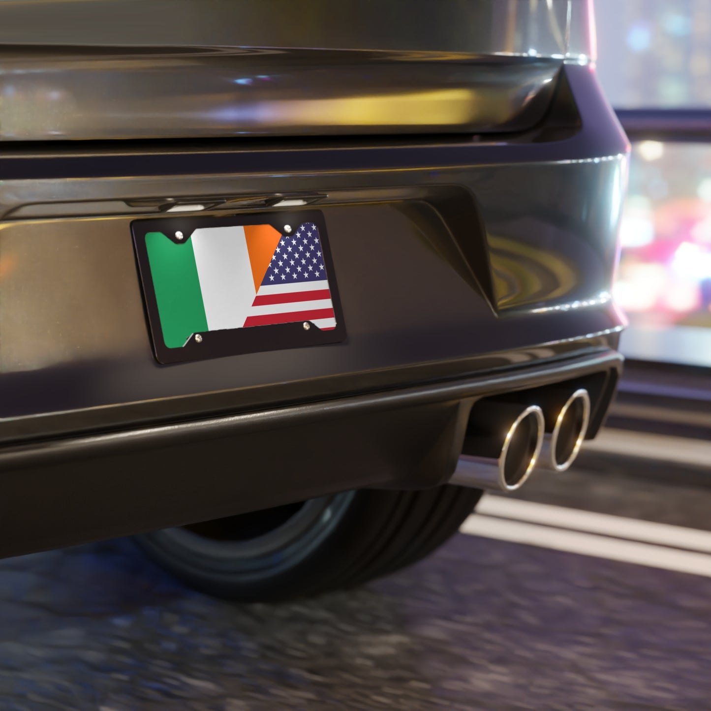 Ireland American Flag Vanity Plate