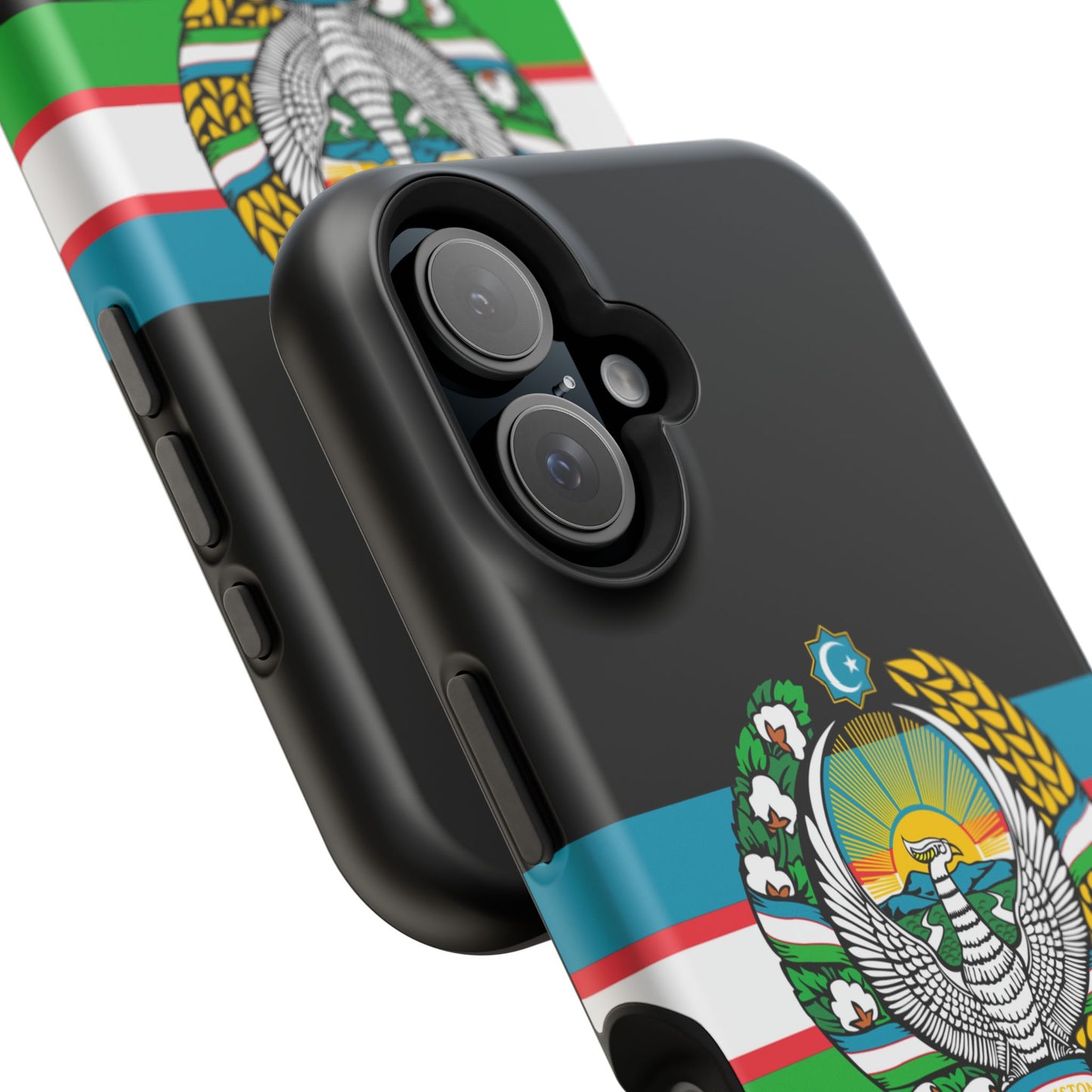 Uzbekistan Flag with Coat of Arms Phone Case