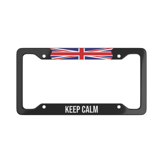 Keep Calm UK Flag Car Plate Frame