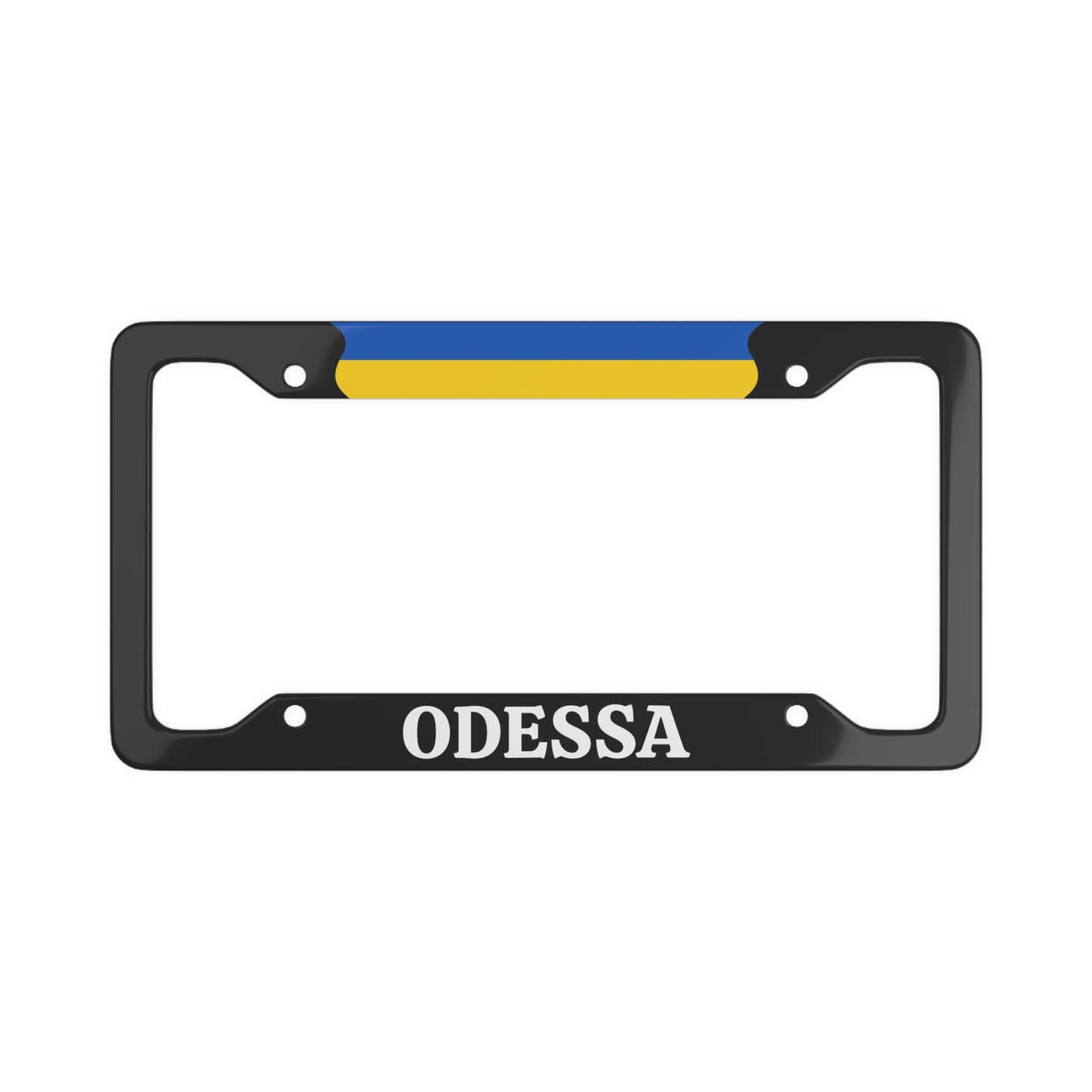 Odessa Ukraine with Ukraine flag License Plate Frame