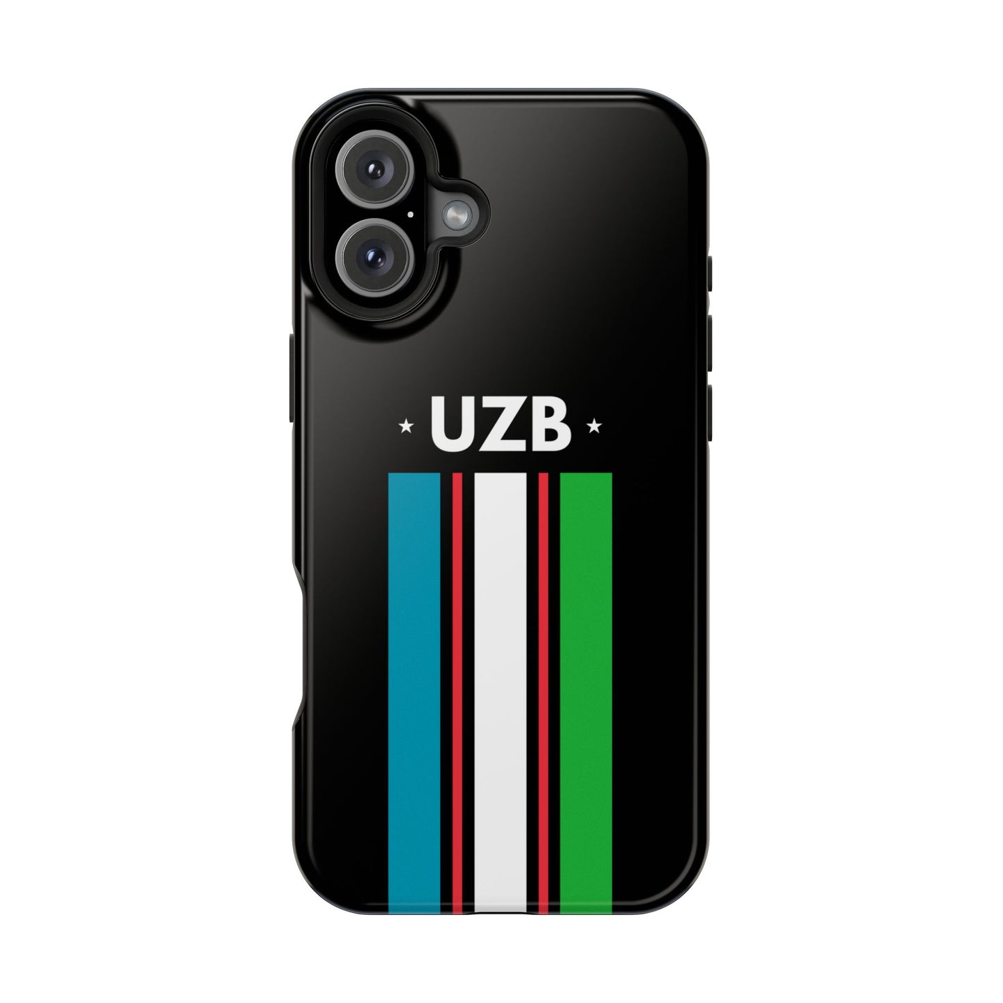 UZB Flag Stripes Phone Case