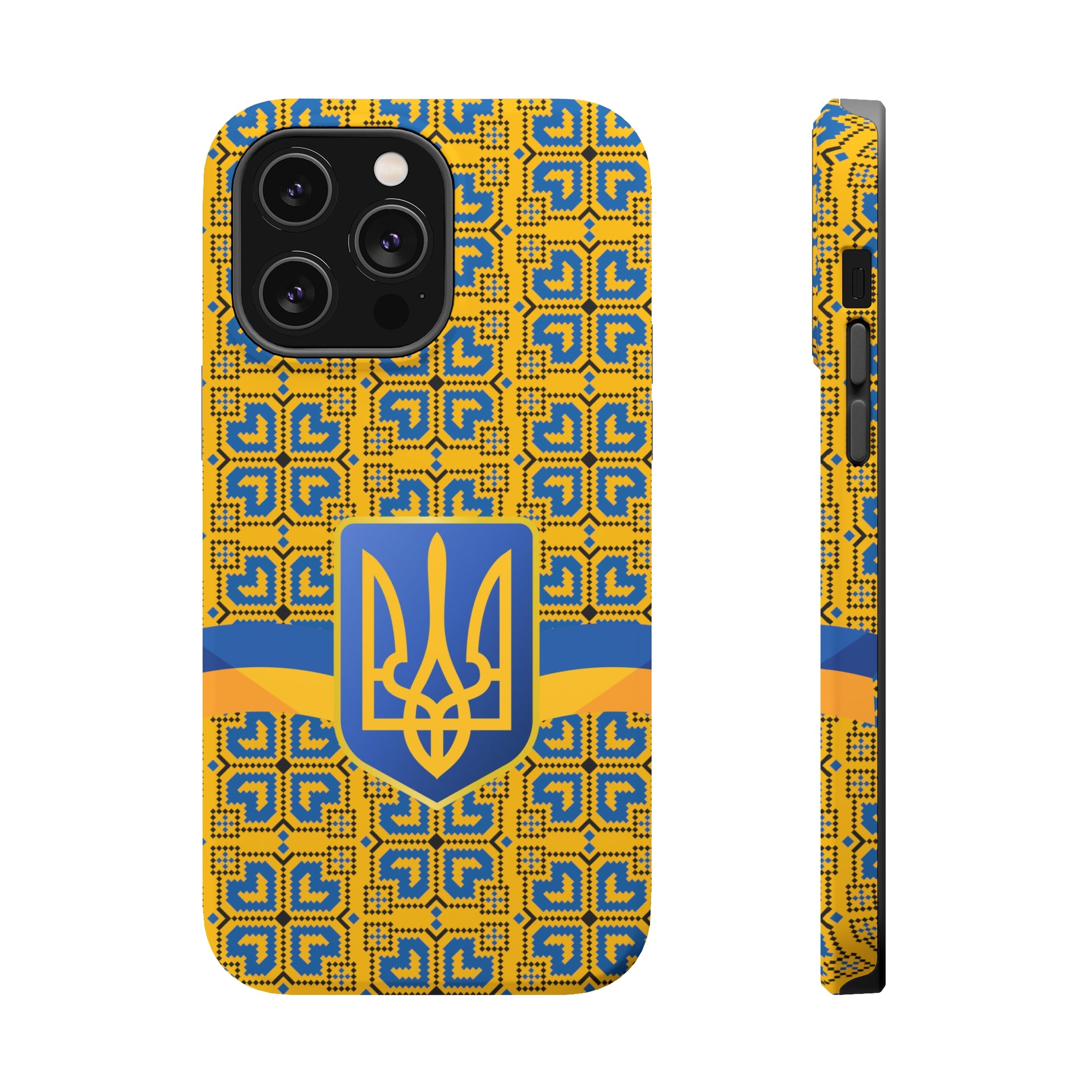 Ukraine Flag Emblem MagSafe Tough Cases