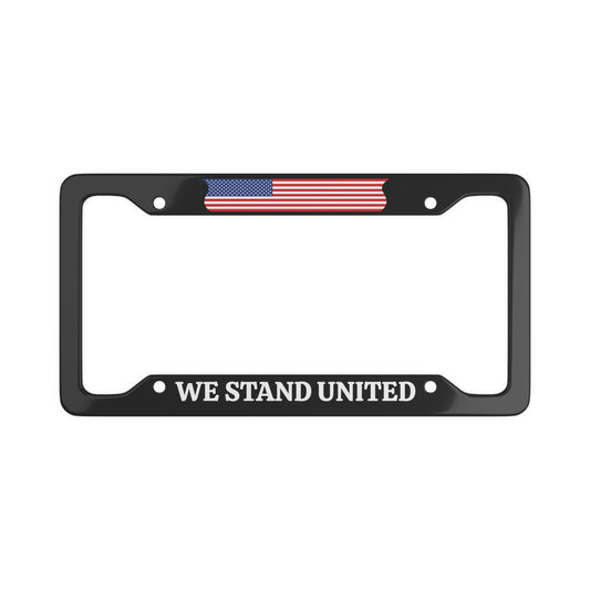We stand United License Plate Frame
