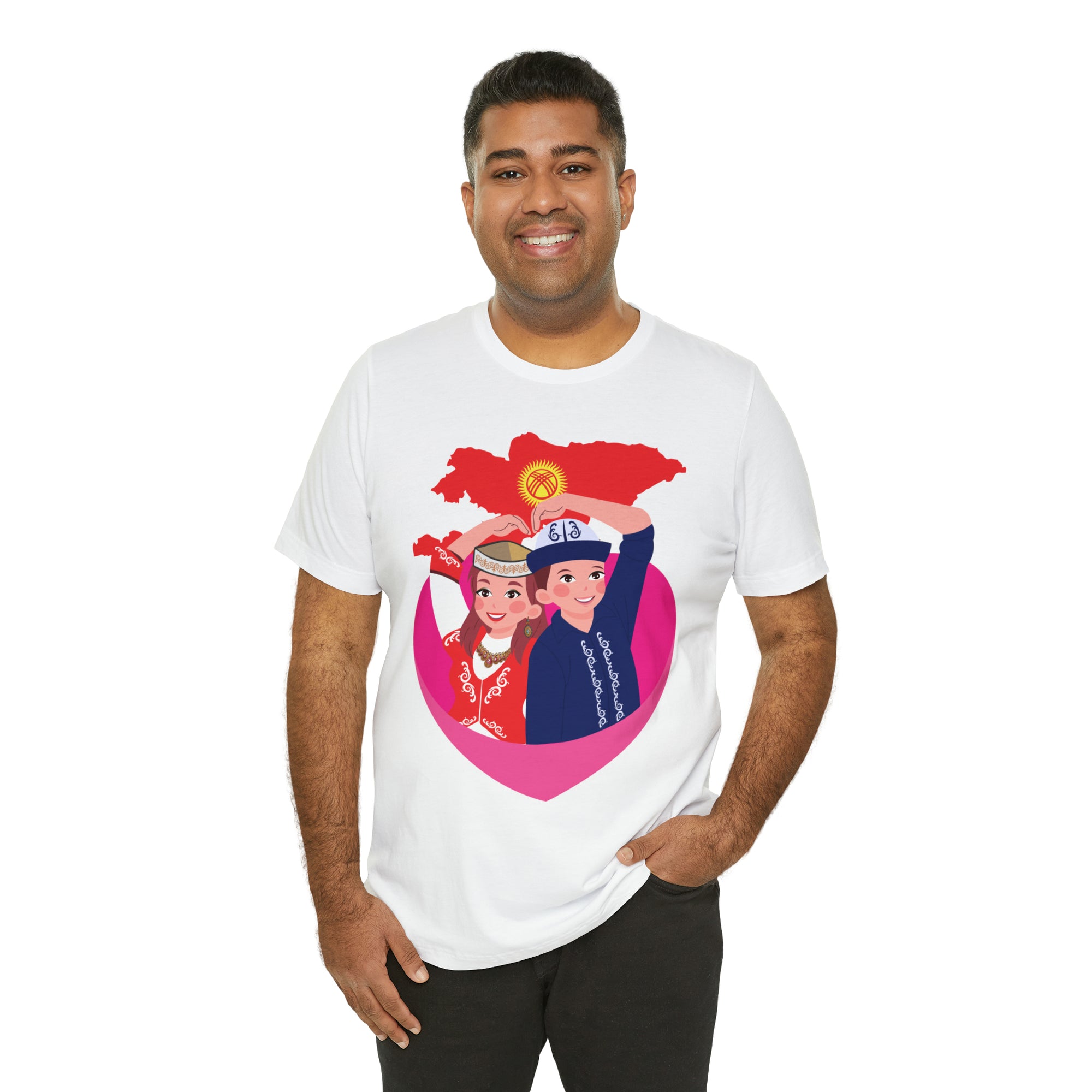 Kyrgyz Couple Unisex Jersey Short Sleeve Tee