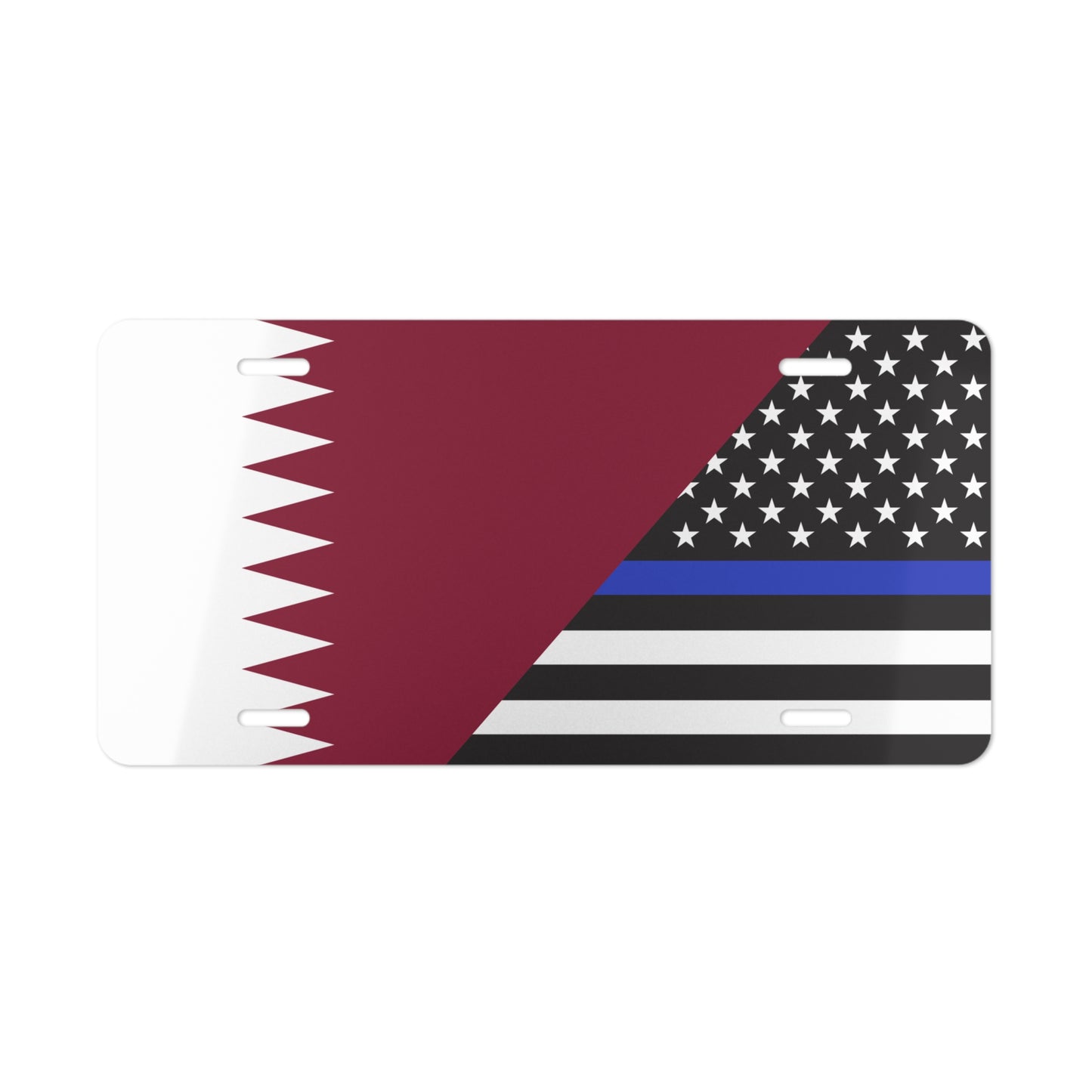 Qatar Support Police Flag Vanity Plate