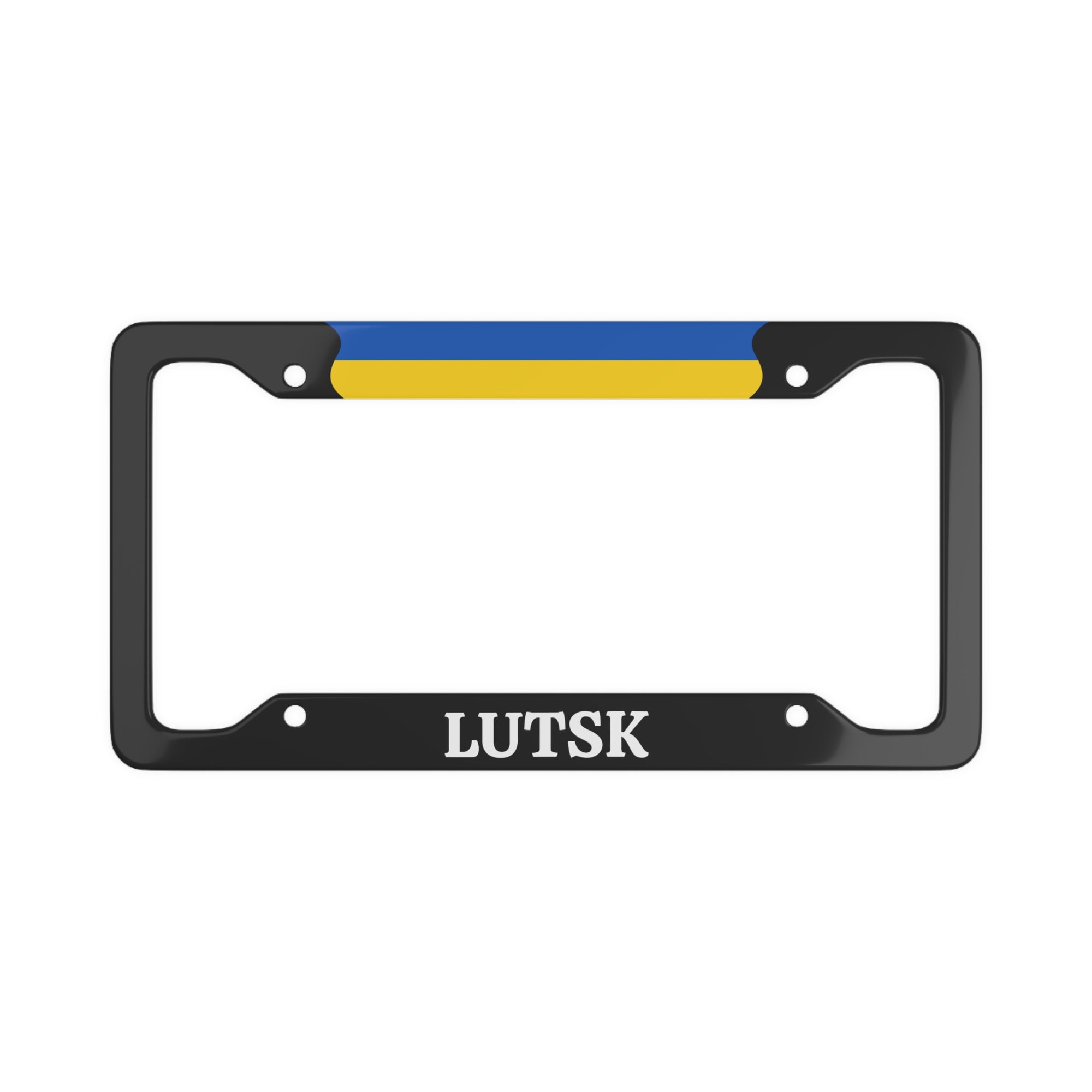 Lutsk with flag License Plate Frame