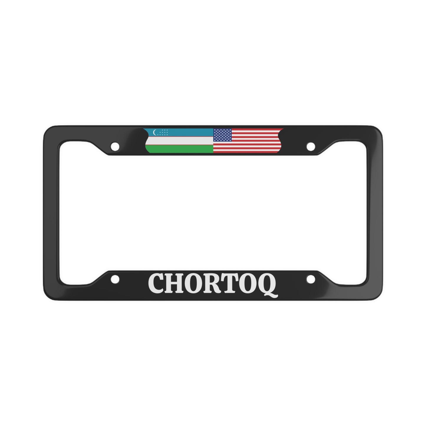 Chortoq with flag License Plate Frame