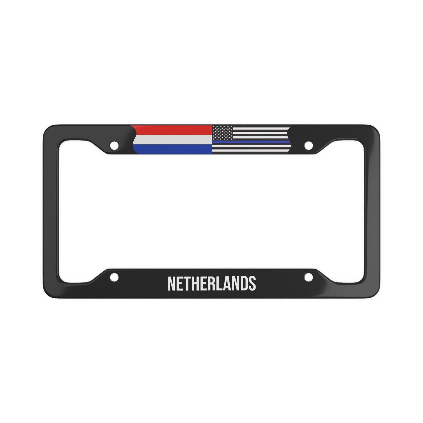 Netherlands US Law Enforcement Flag Car Plate Frame