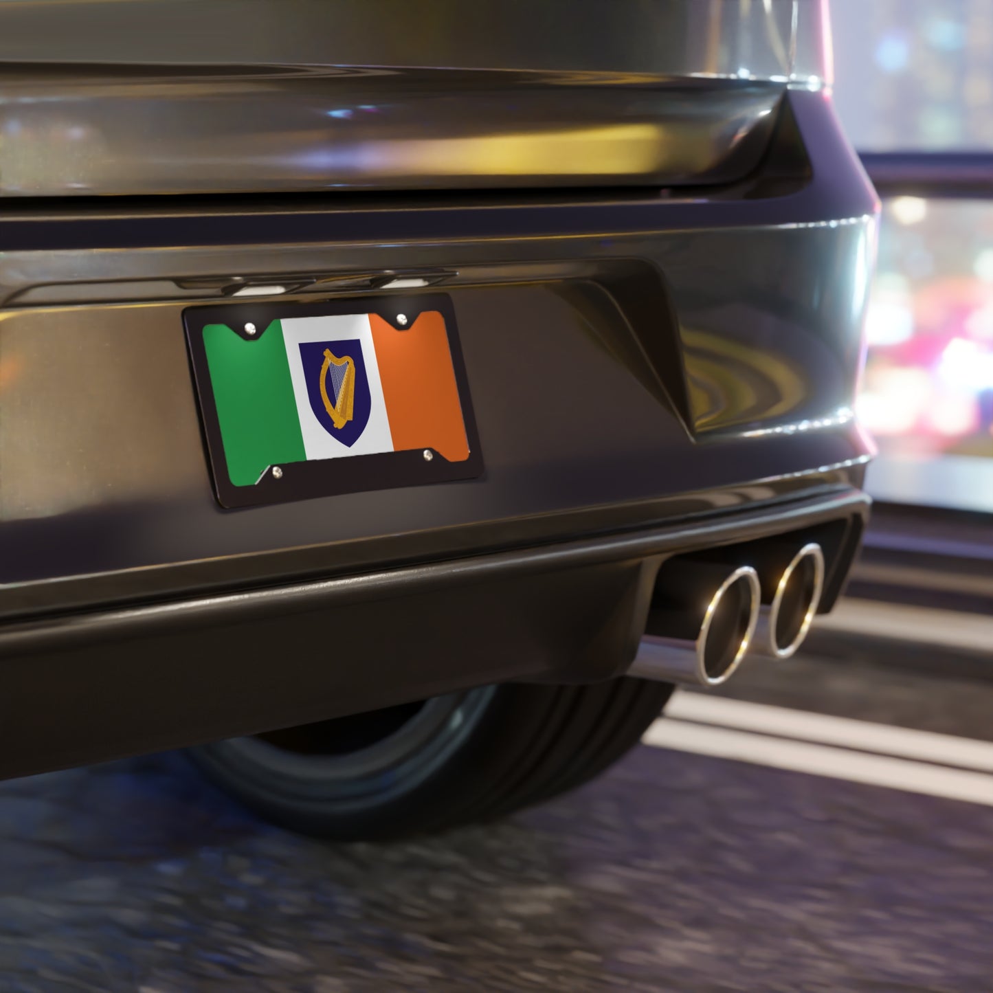 Ireland Flag Coat of Arms Vanity Plate