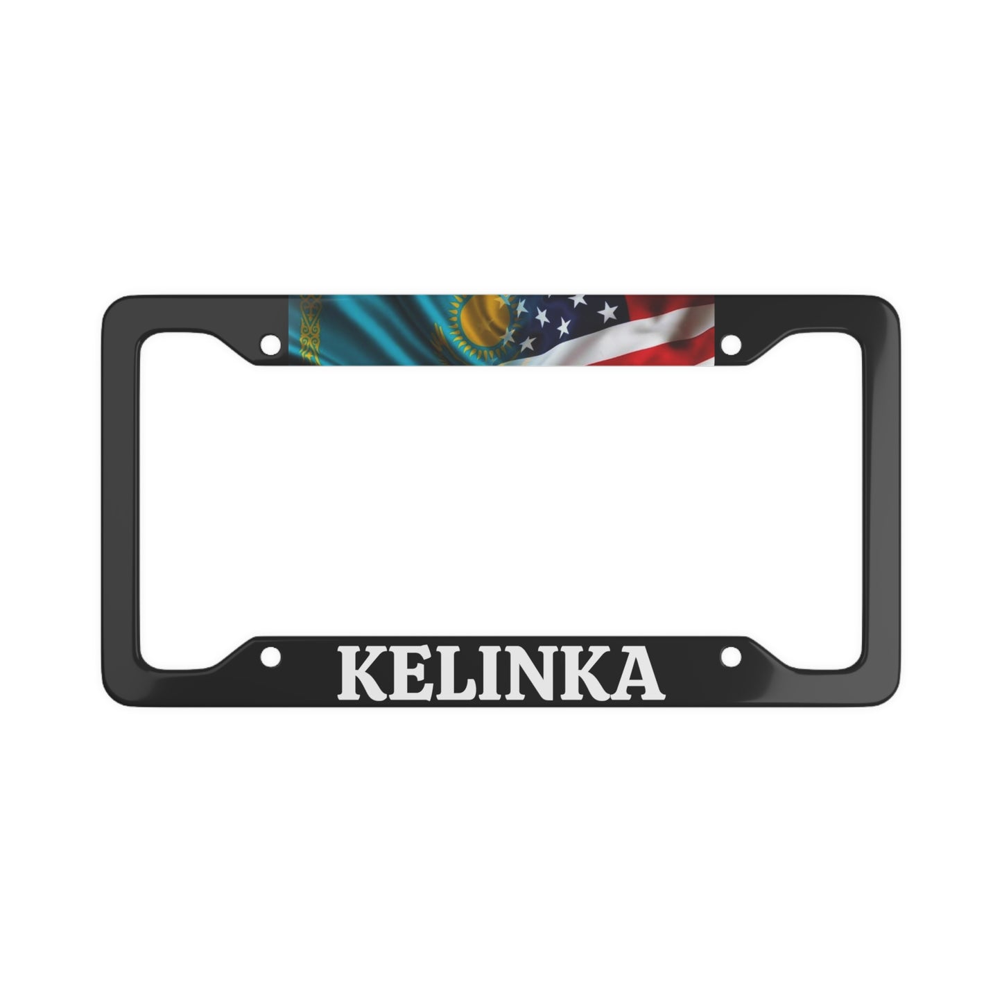 KELINKA with flag License Plate Frame