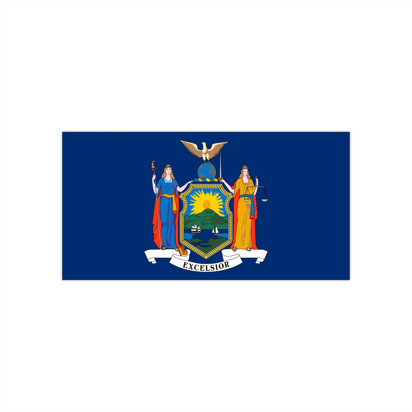 New York Flag Bumper Stickers