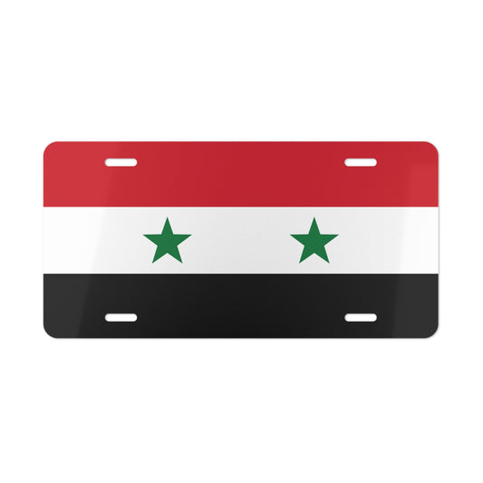 Syria Flag Vanity Plate