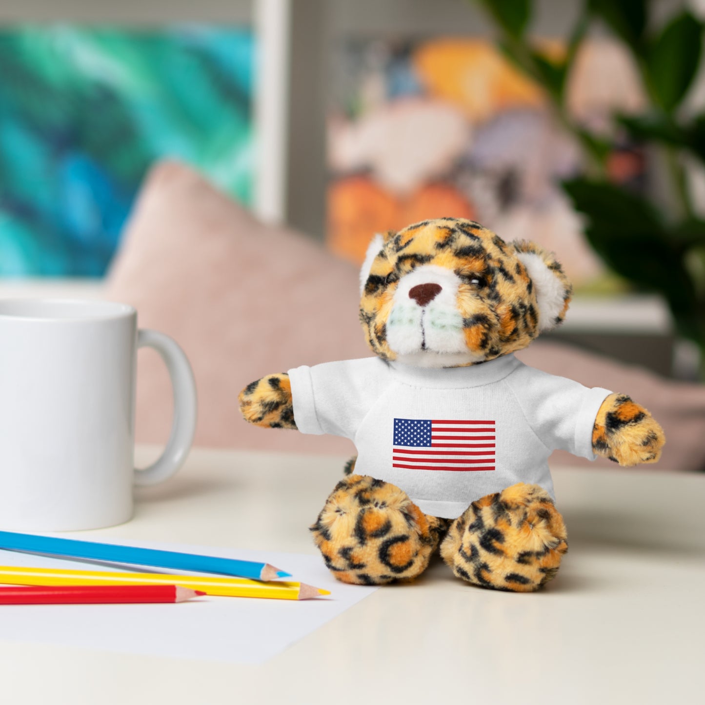 USA Flag Stuffed Animals with Tee