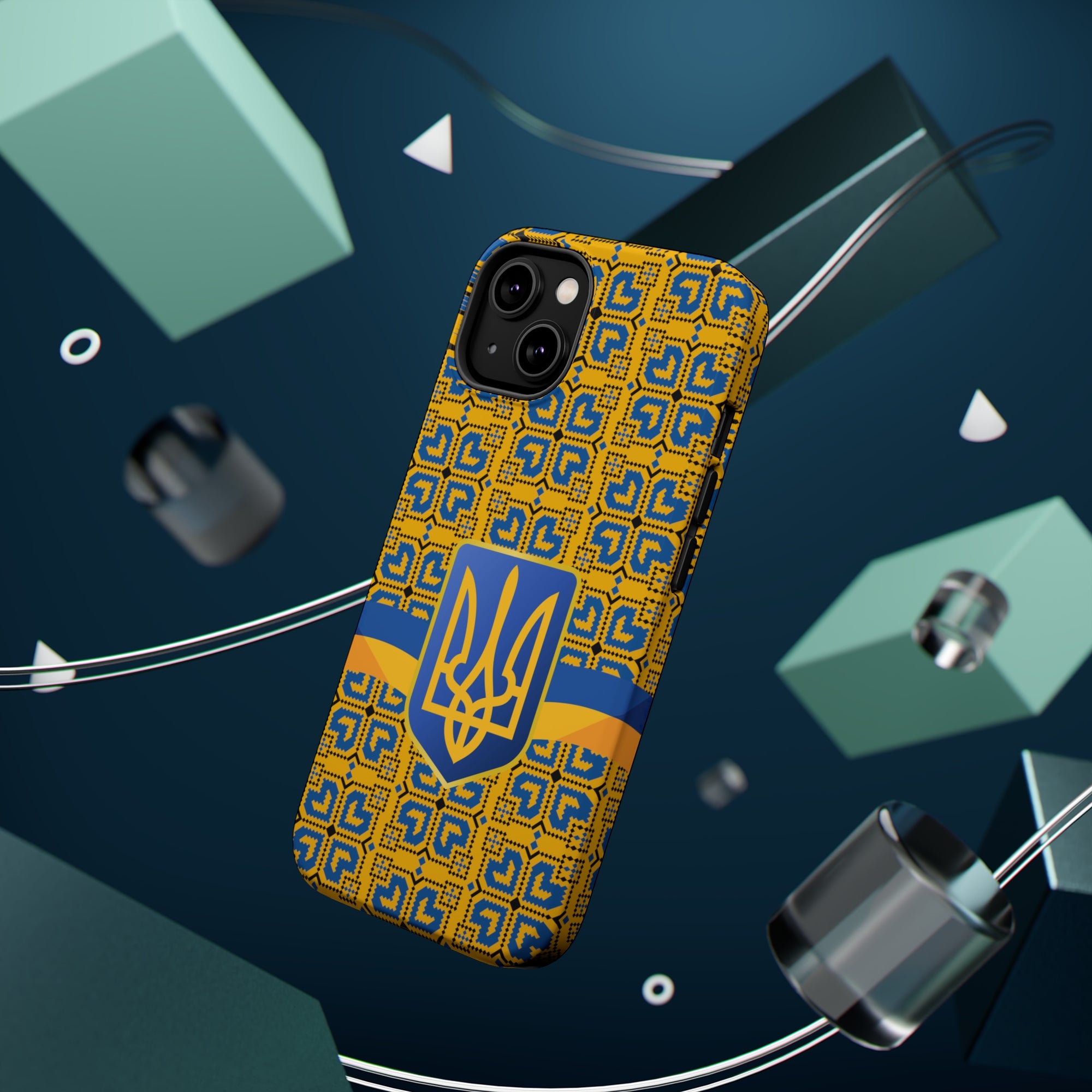 Ukraine Flag Emblem MagSafe Tough Cases