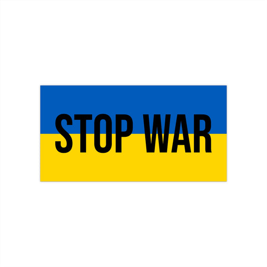 Stop War Ukrainian Flag Bumper Stickers