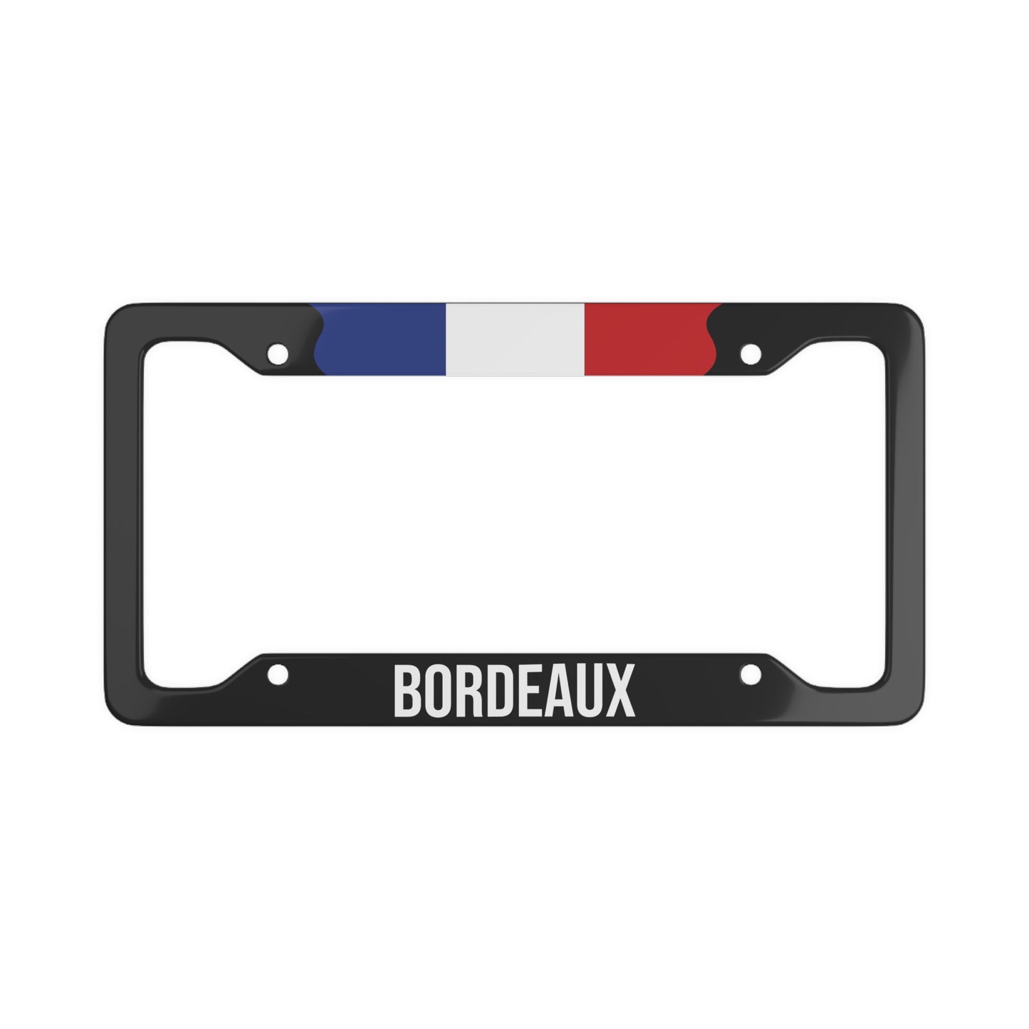 Bordeaux France Flag Car Plate Frame